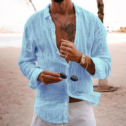 Camicia Uomo Relaxed Fit Tessuto Leggero Manica Corta