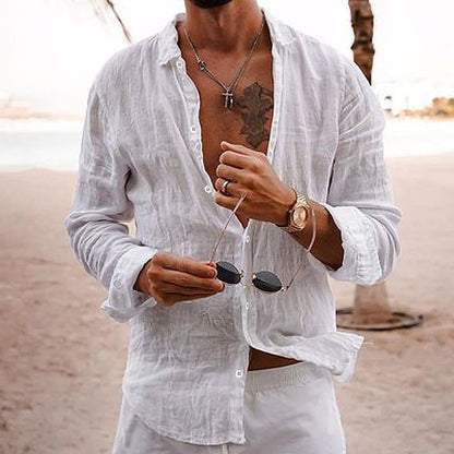 Camicia Uomo Relaxed Fit Tessuto Leggero Manica Corta