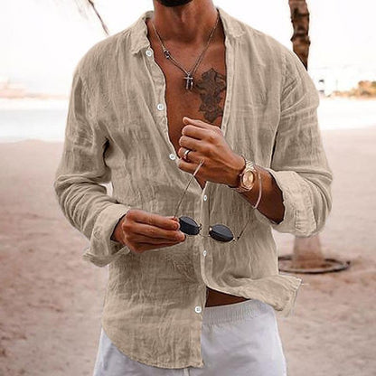 Camicia Uomo Relaxed Fit Tessuto Leggero Manica Corta