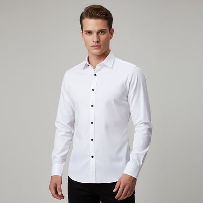 Camicia Uomo Slim Fit con Bottoni Stile Formale - Brentozzi