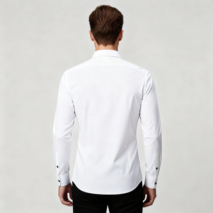 Camicia Uomo Slim Fit con Bottoni Stile Formale