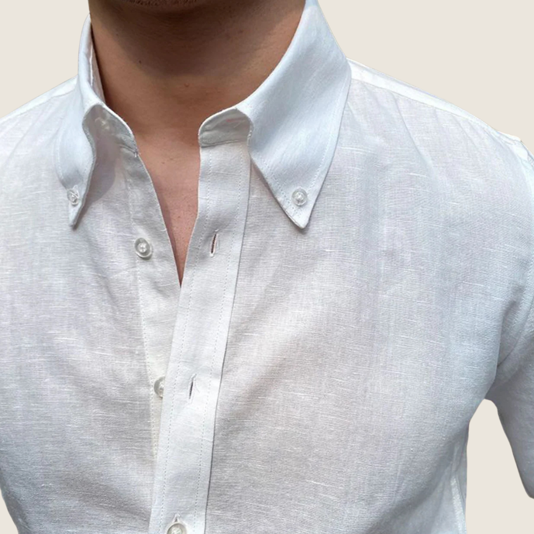 Camicia Uomo Cotone Manica Lunga Bottoni