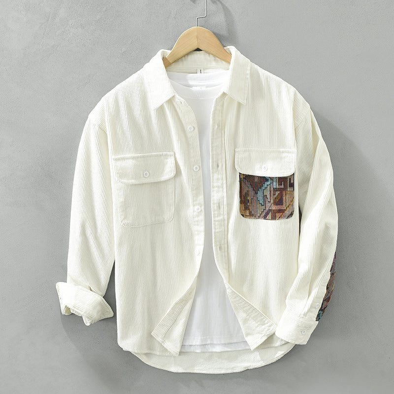 Camicia Uomo Casual Tessuto Strutturato Bottoni Frontali - Brentozzi