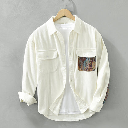 Camicia Uomo Casual Tessuto Strutturato Bottoni Frontali - Brentozzi