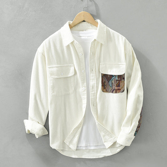 Camicia Uomo Casual Tessuto Strutturato Bottoni Frontali - Brentozzi