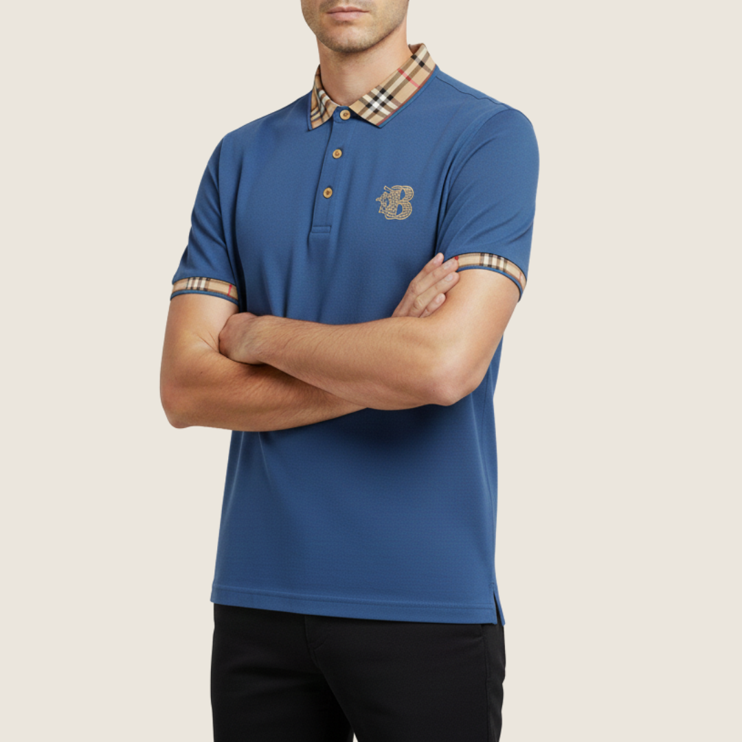 Polo Uomo Cotone Manica Corta Colletto a Quadri