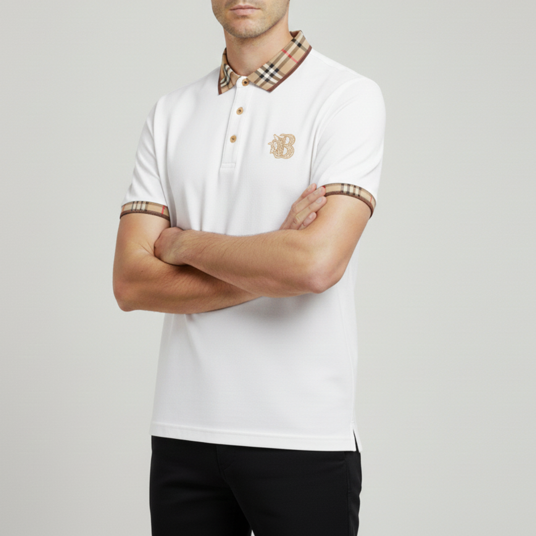 Polo Uomo Cotone Manica Corta Colletto a Quadri