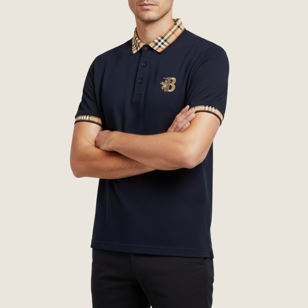 Polo Uomo Cotone Manica Corta Colletto a Quadri