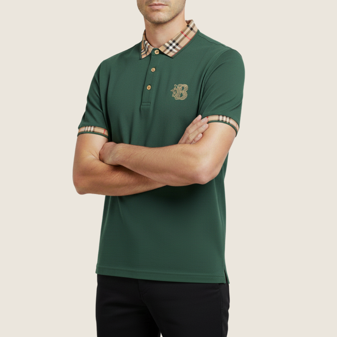 Polo Uomo Cotone Manica Corta Colletto a Quadri