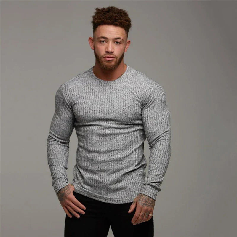 Maglione Uomo Collo Alto con Treccia
