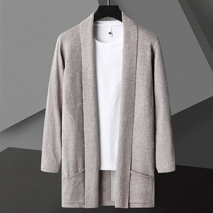 Cardigan Uomo Aperto in Maglia con Tasche