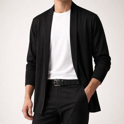 Cardigan Uomo Aperto in Maglia con Tasche