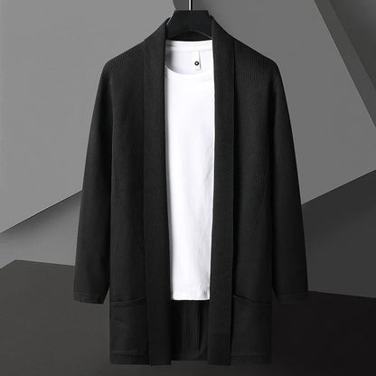 Cardigan Uomo Aperto in Maglia con Tasche
