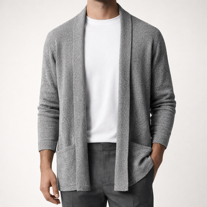 Cardigan Uomo Aperto in Maglia con Tasche - Brentozzi