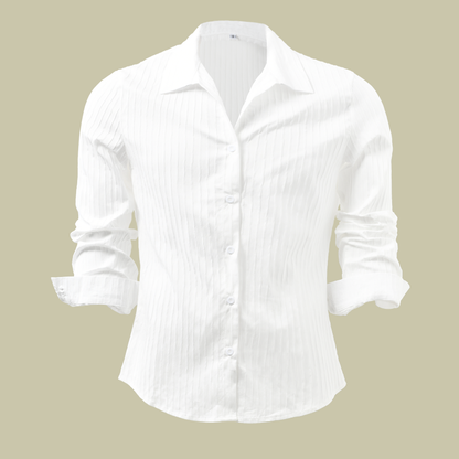Camicia Uomo Slim Fit Costine Bottoni