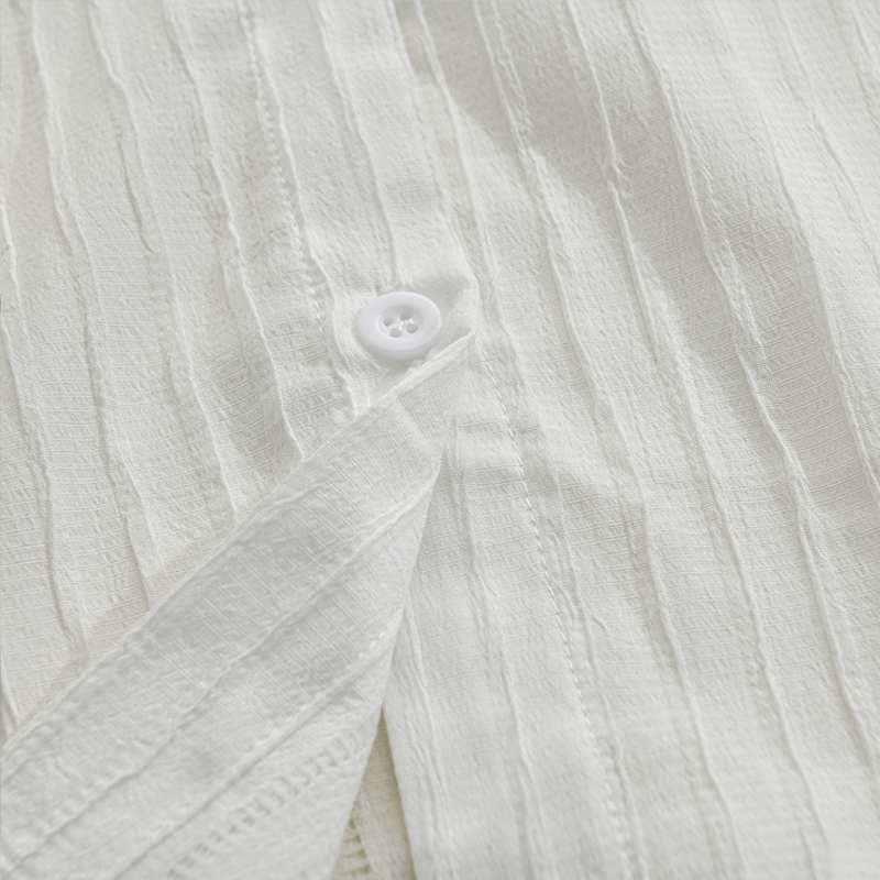 Camicia Uomo Slim Fit Costine Bottoni