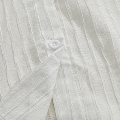 Camicia Uomo Slim Fit Costine Bottoni