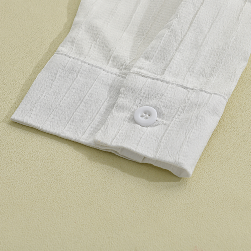 Camicia Uomo Slim Fit Costine Bottoni