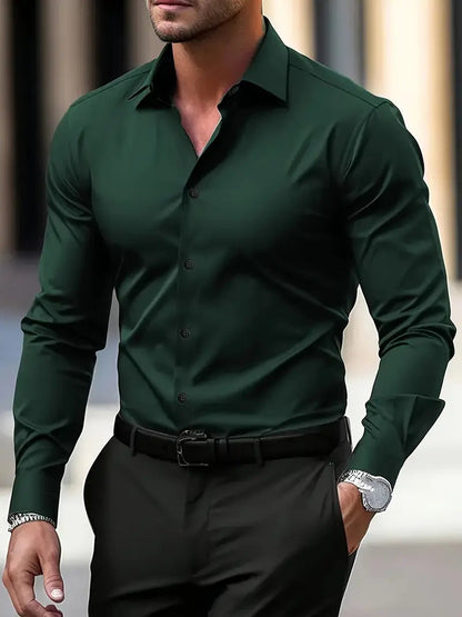 Camicia Uomo Su Misura Manica Lunga con Bottoni