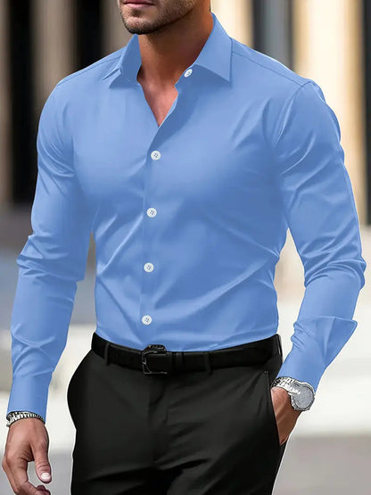 Camicia Uomo Su Misura Manica Lunga con Bottoni