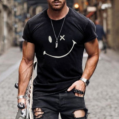 T-shirt Uomo Cotone Manica Corta Stampa Grafica