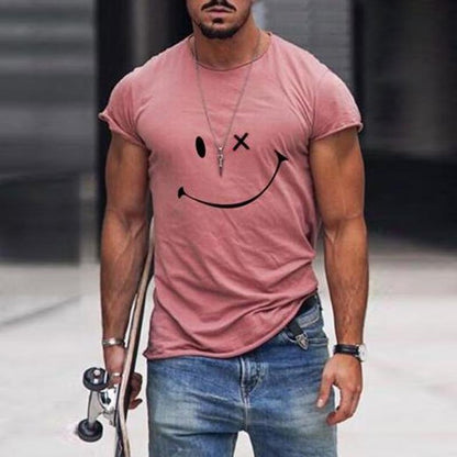 T-shirt Uomo Cotone Manica Corta Stampa Grafica