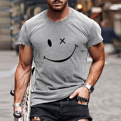 T-shirt Uomo Cotone Manica Corta Stampa Grafica