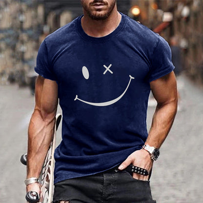 T-shirt Uomo Cotone Manica Corta Stampa Grafica