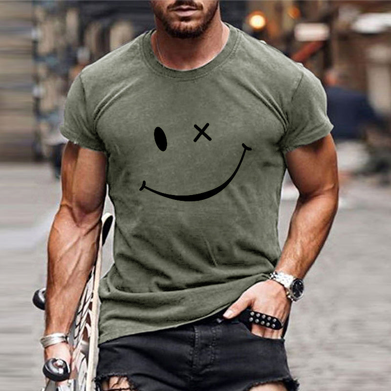 T-shirt Uomo Cotone Manica Corta Stampa Grafica