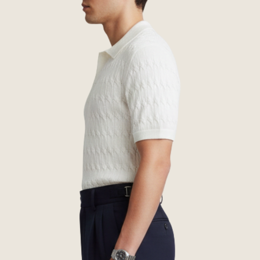 Polo Uomo Maglia Strutturata Manica Corta