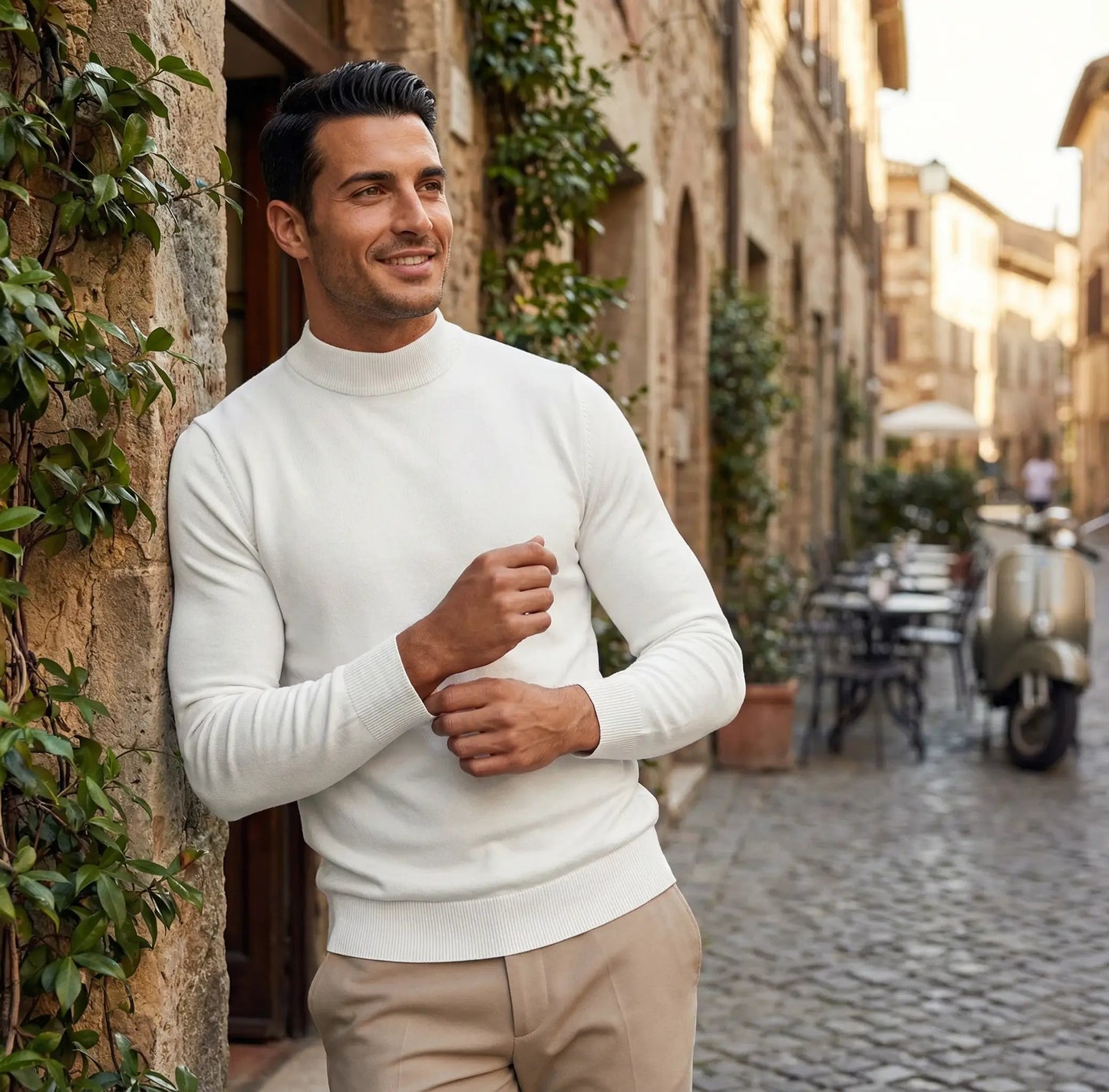 Maglia Uomo Collo Alto Manica Lunga