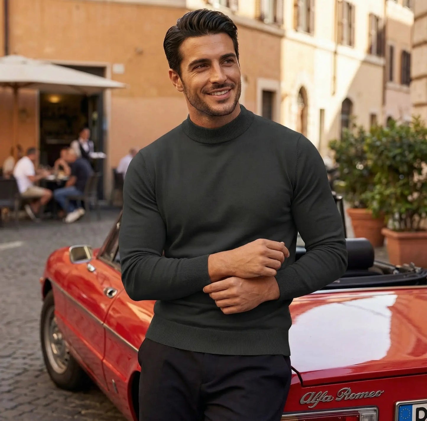 Maglia Uomo Collo Alto Manica Lunga