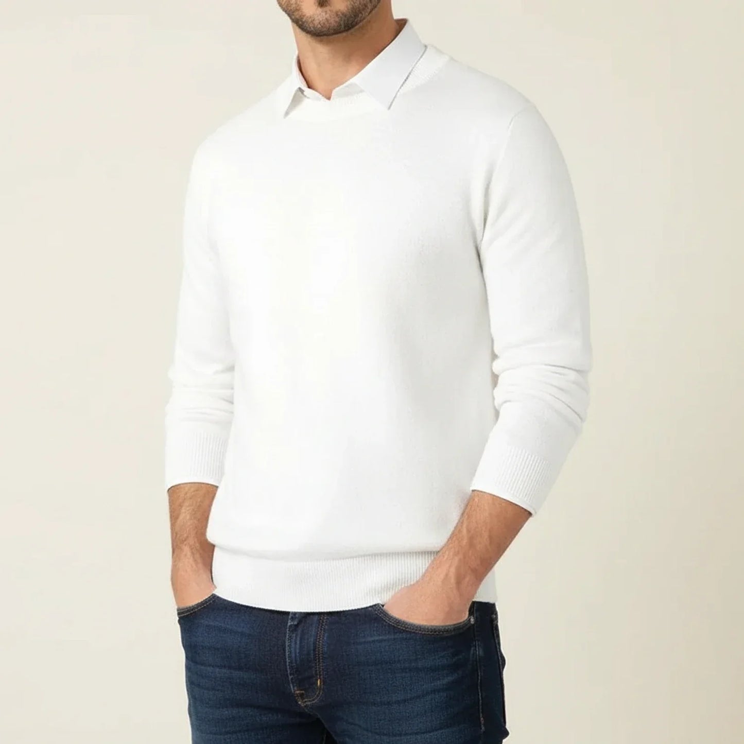 Maglione Uomo Classico Girocollo