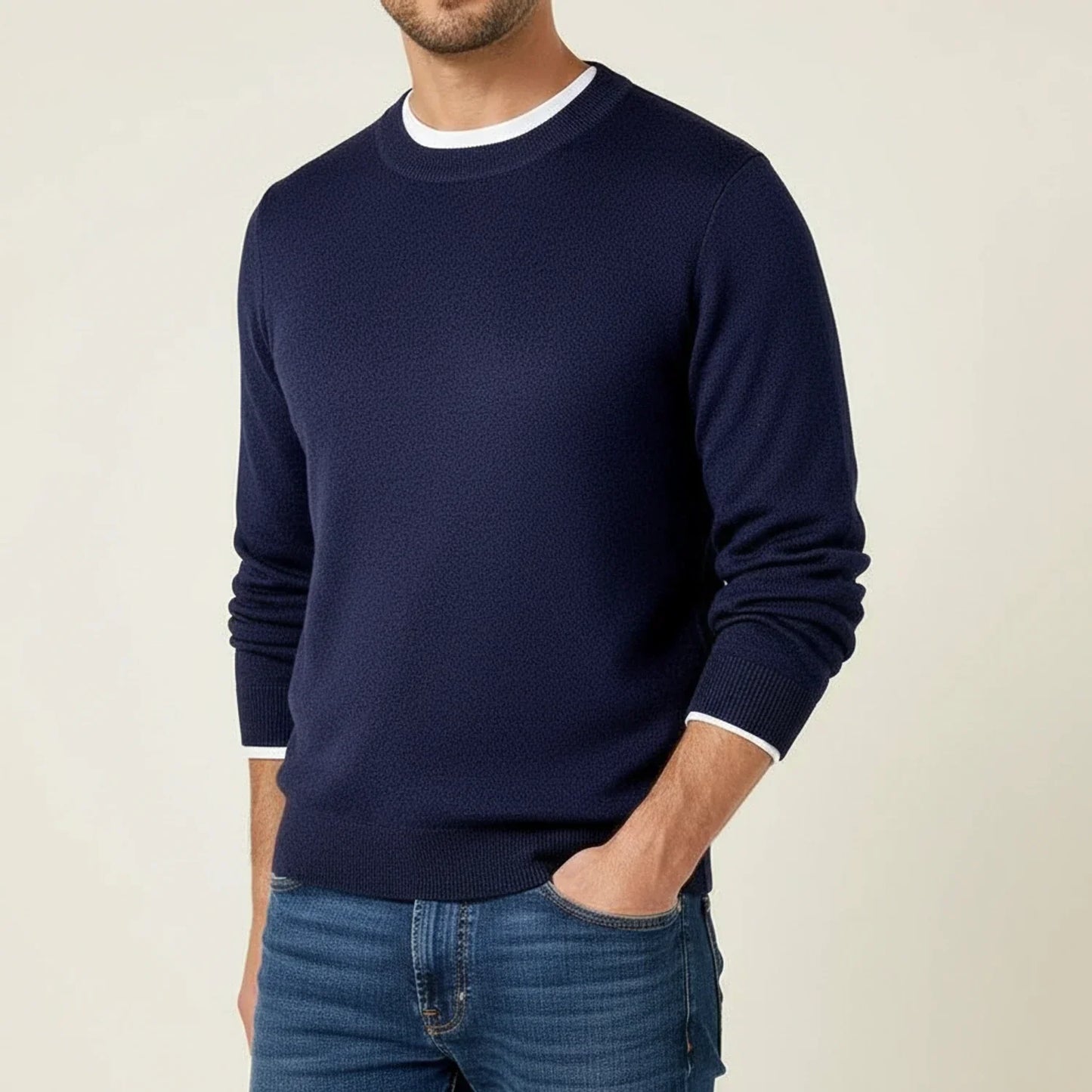 Maglione Uomo Classico Girocollo