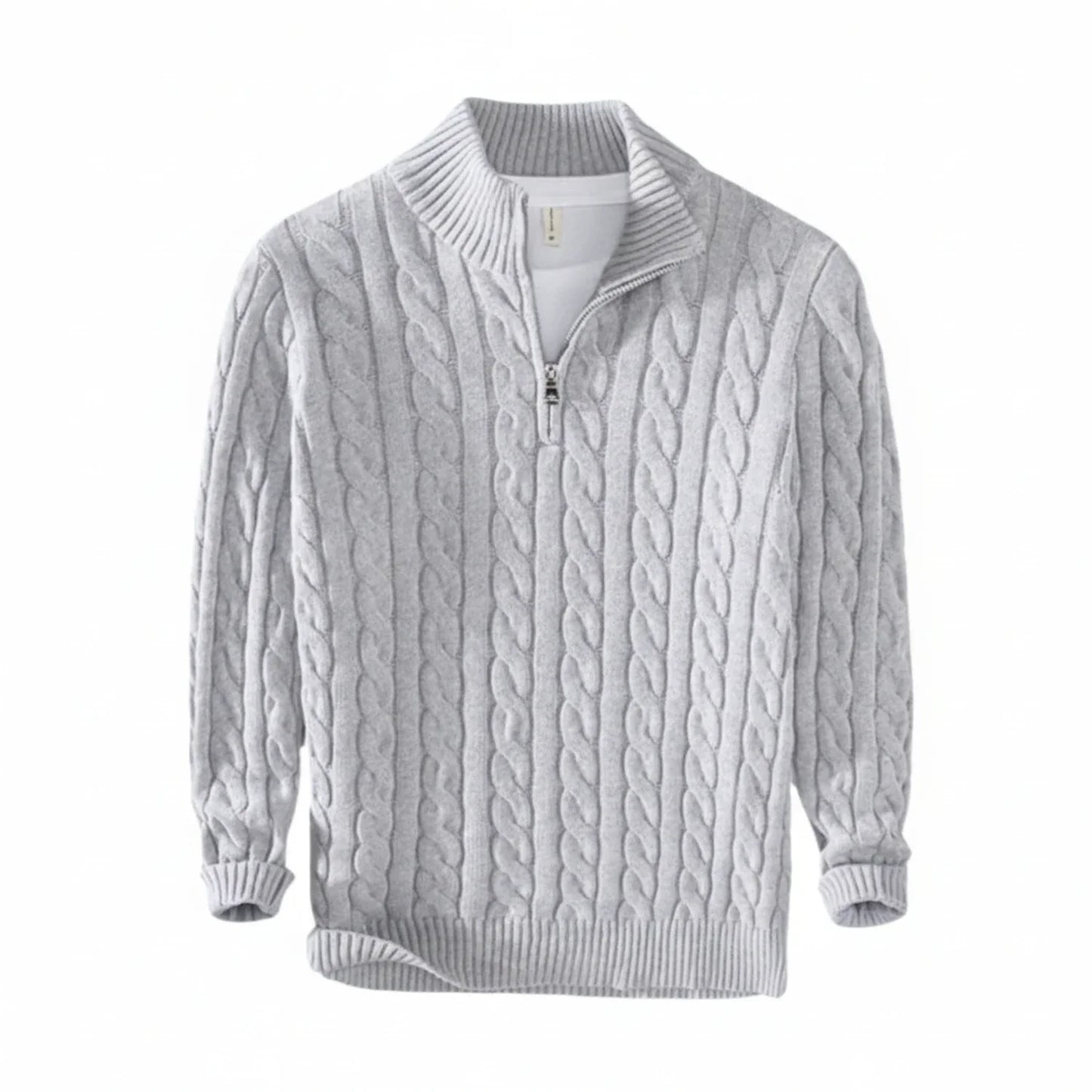 Maglione Uomo Treccia Mezza Zip - Brentozzi
