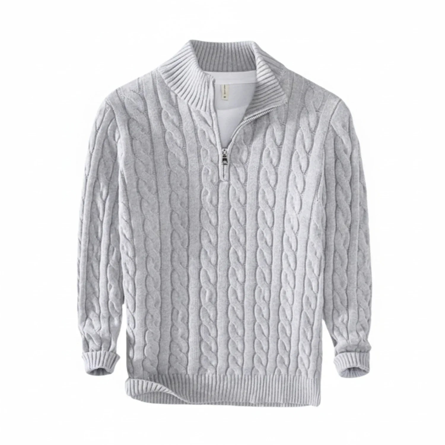 Maglione Uomo Treccia Mezza Zip - Brentozzi