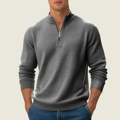 Maglione Uomo Strutturato con Mezza Cerniera - Brentozzi