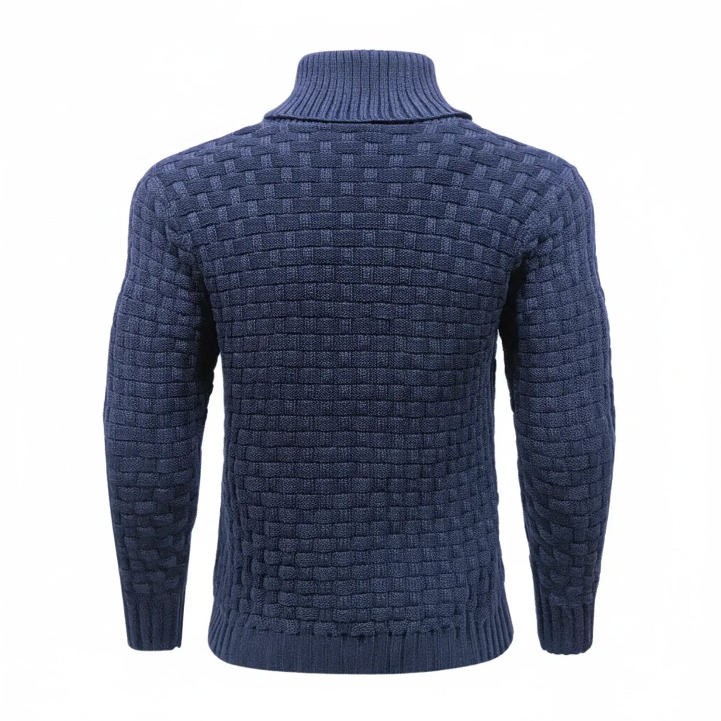 Maglione Uomo in Maglia Strutturata Collo con Bottoni