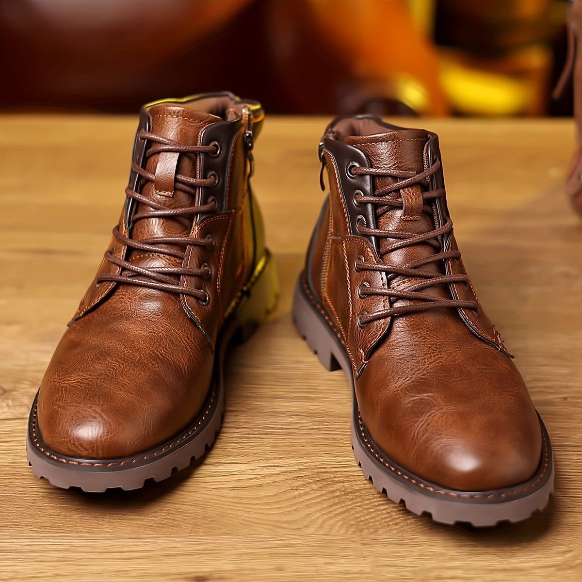 Stivaletto Uomo in Pelle Confortevole Vestibilità Slim
