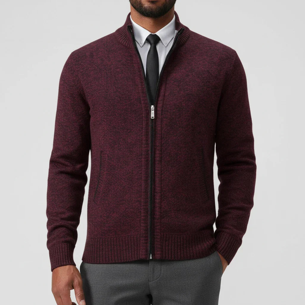 Cardigan Uomo in Maglia con Chiusura Frontale con Zip