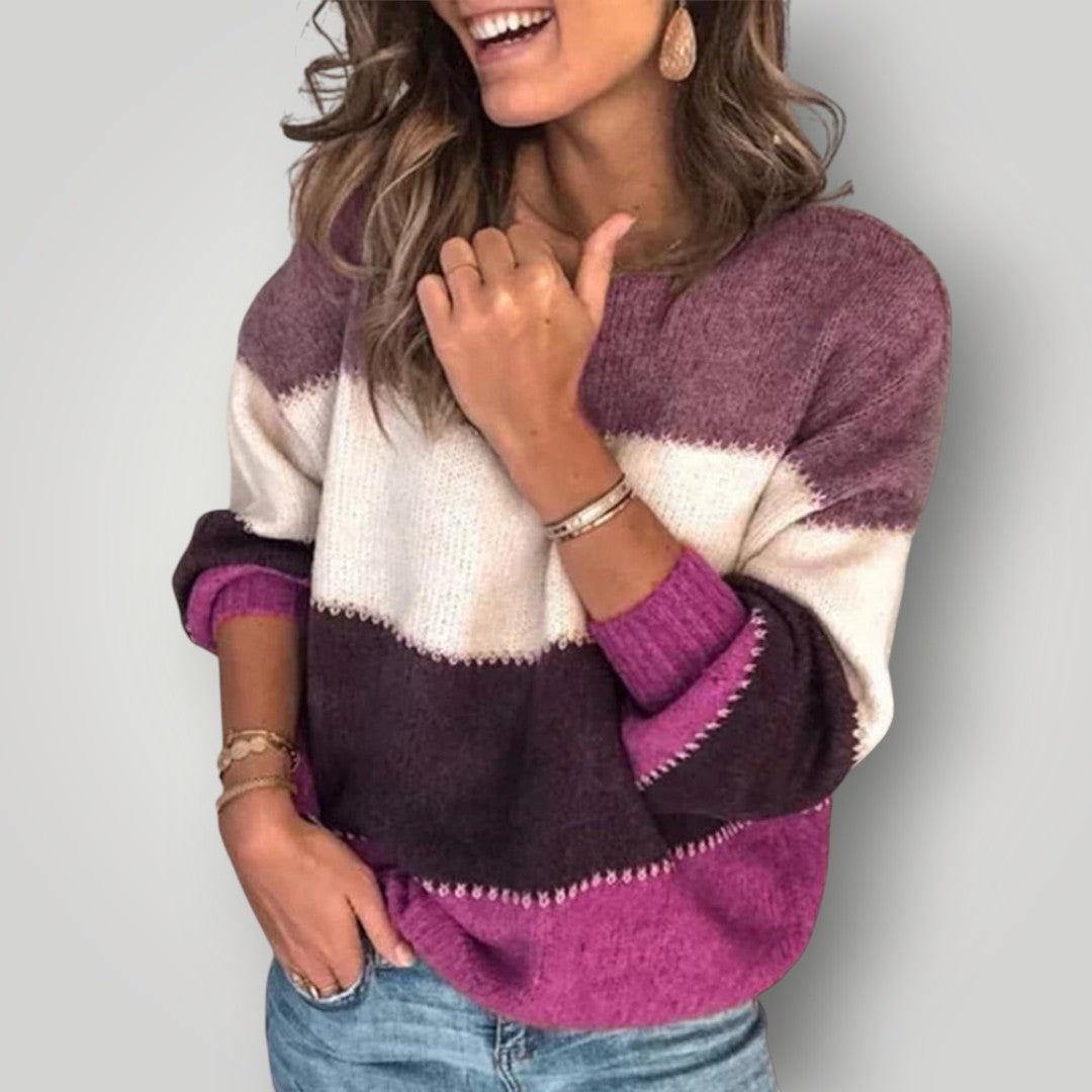 Maglione Donna in Maglia Calda Stile Moderno Manica Lunga