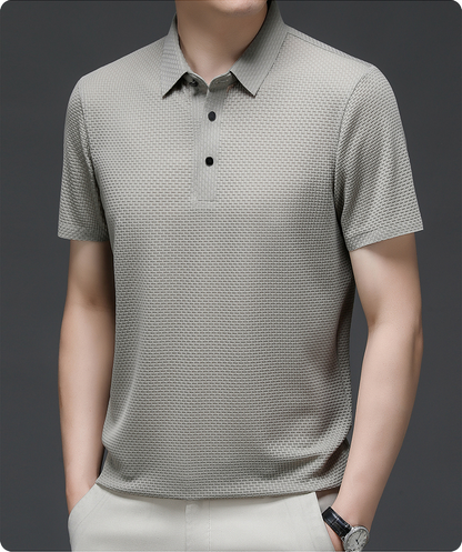 Polo Uomo Manica Corta Tessuto Strutturato Stile Casual - Brentozzi