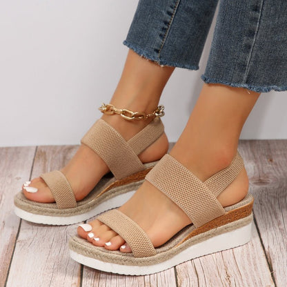 Sandali Donna Orthopedici con Cinturini a Croce Platform