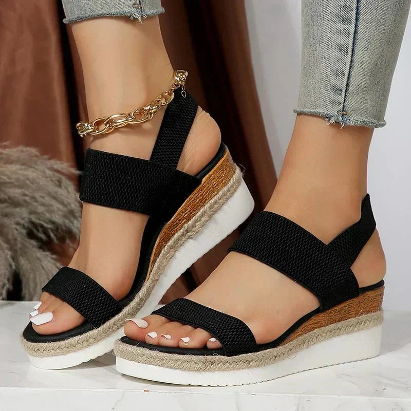 Sandali Donna Orthopedici con Cinturini a Croce Platform