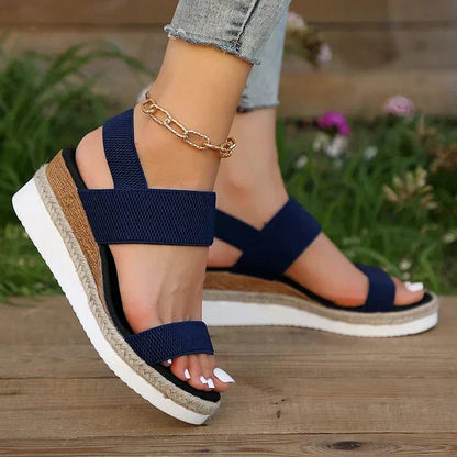 Sandali Donna Orthopedici con Cinturini a Croce Platform