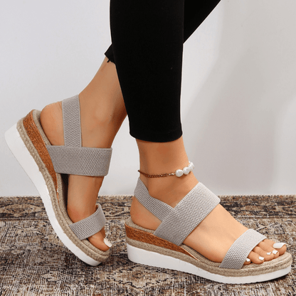 Sandali Donna Orthopedici con Cinturini a Croce Platform