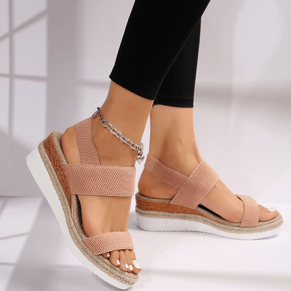 Sandali Donna Orthopedici con Cinturini a Croce Platform