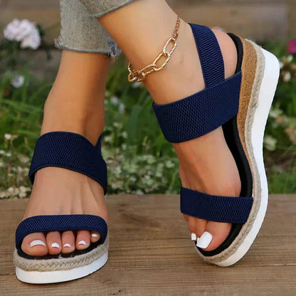 Sandali Donna Orthopedici con Cinturini a Croce Platform