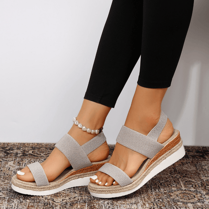 Sandali Donna Orthopedici con Cinturini a Croce Platform