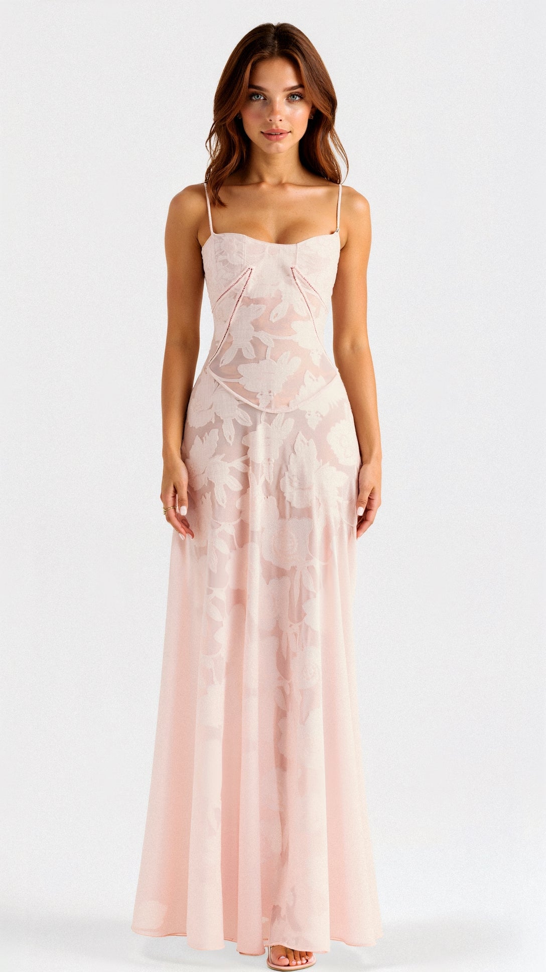 Abito Maxidress Donna Stile Boho Motivo Farfalle